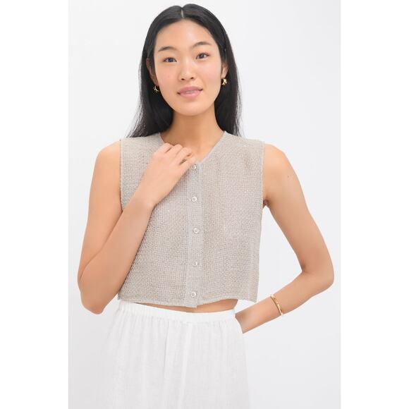 LESET Tops - LESET Dune Stella Crewneck Vest Size XS NWT Retail $250 Tuckernuck